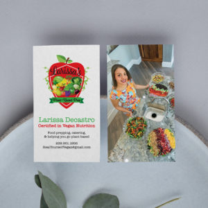 Larissa's Plant-Based Prep Business Cards